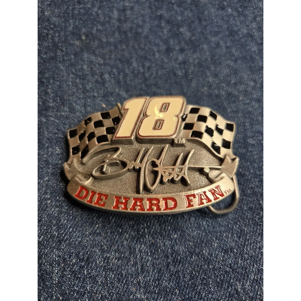 Vintage NASCAR Bobby Scott #18 Pewter Belt Buckle - Redline